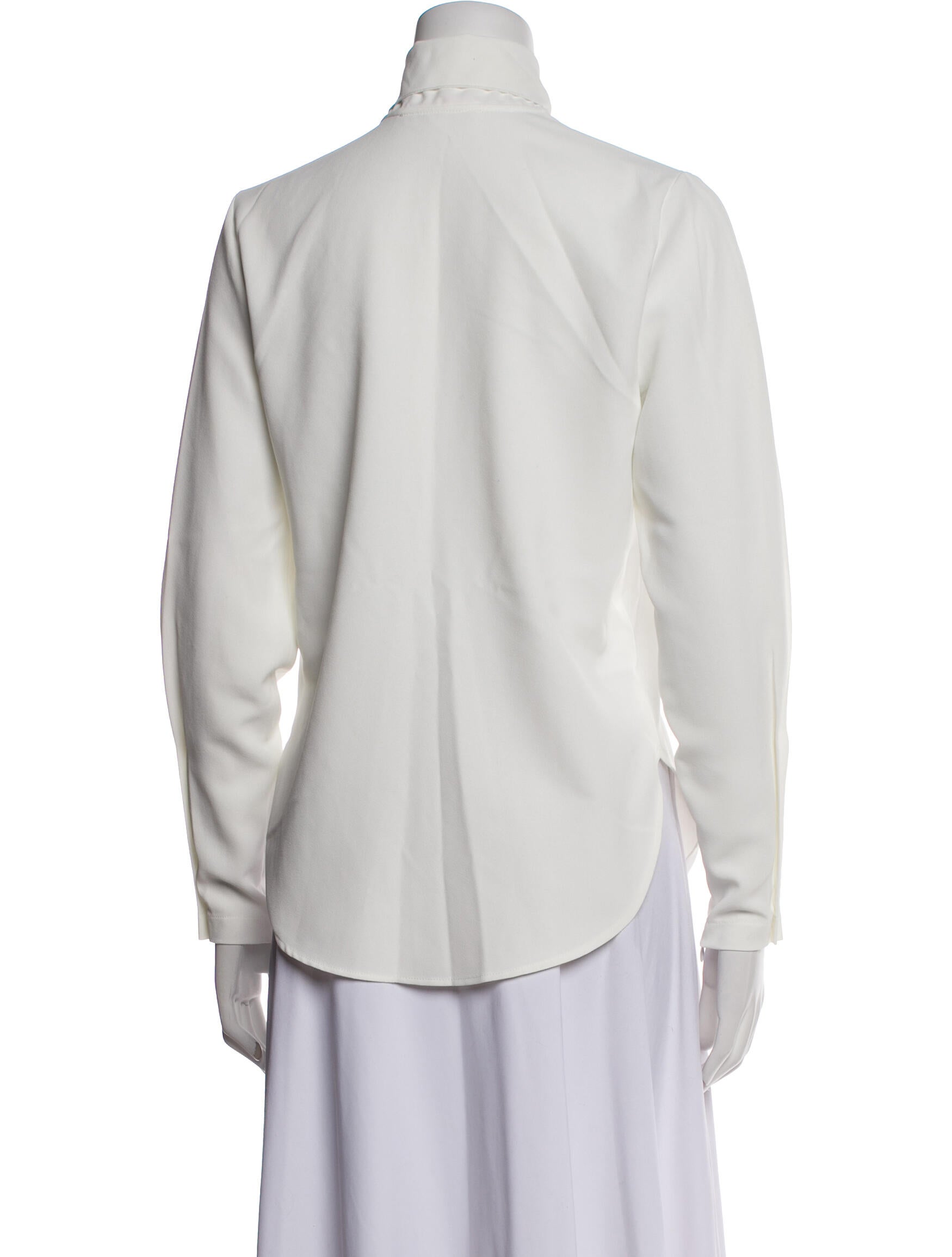 See by Chloé Mock Neck Long Sleeve Button-Up Top