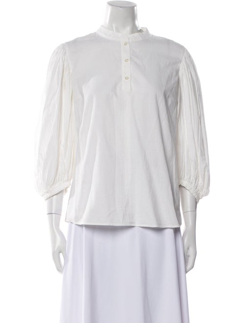 See by Chloé Mock Neck Three-Quarter Sleeve Blouse