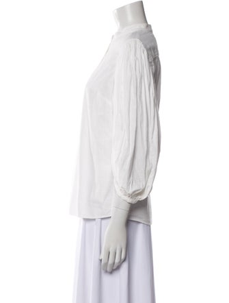 See by Chloé Mock Neck Three-Quarter Sleeve Blouse