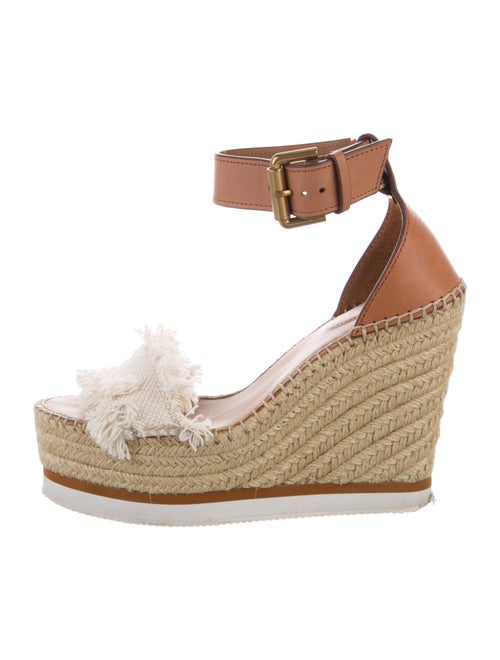 See by Chloé Leather Fringe Trim Accent Espadrilles