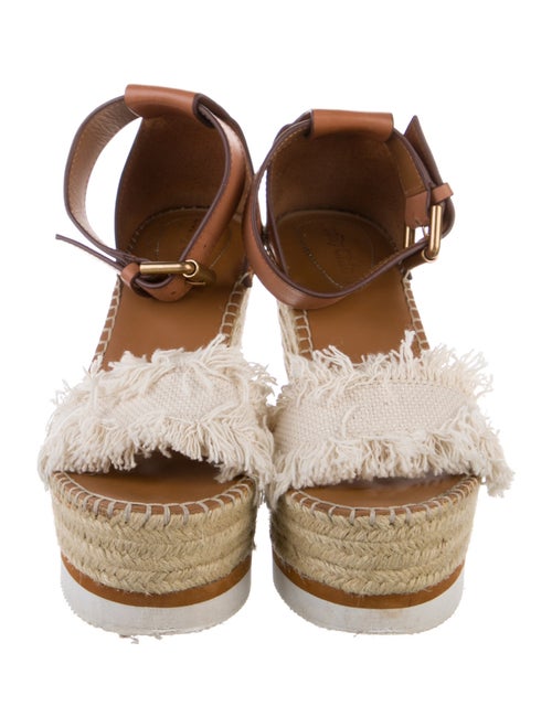 See by Chloé Leather Fringe Trim Accent Espadrilles