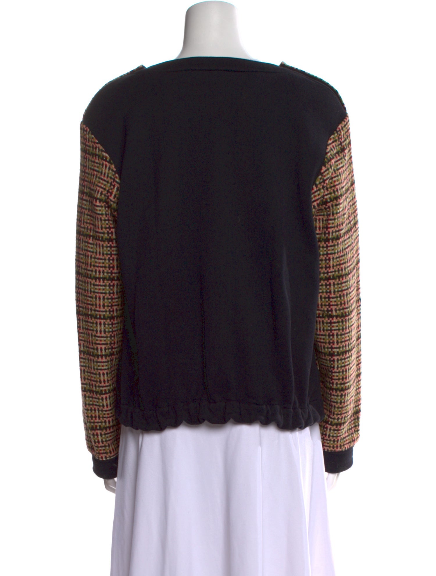 See by Chloé Wool Plaid Print Sweater