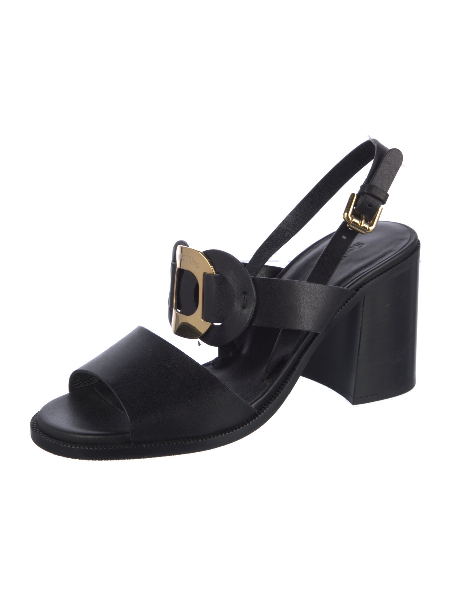 See by Chloé Leather Slingback Sandals