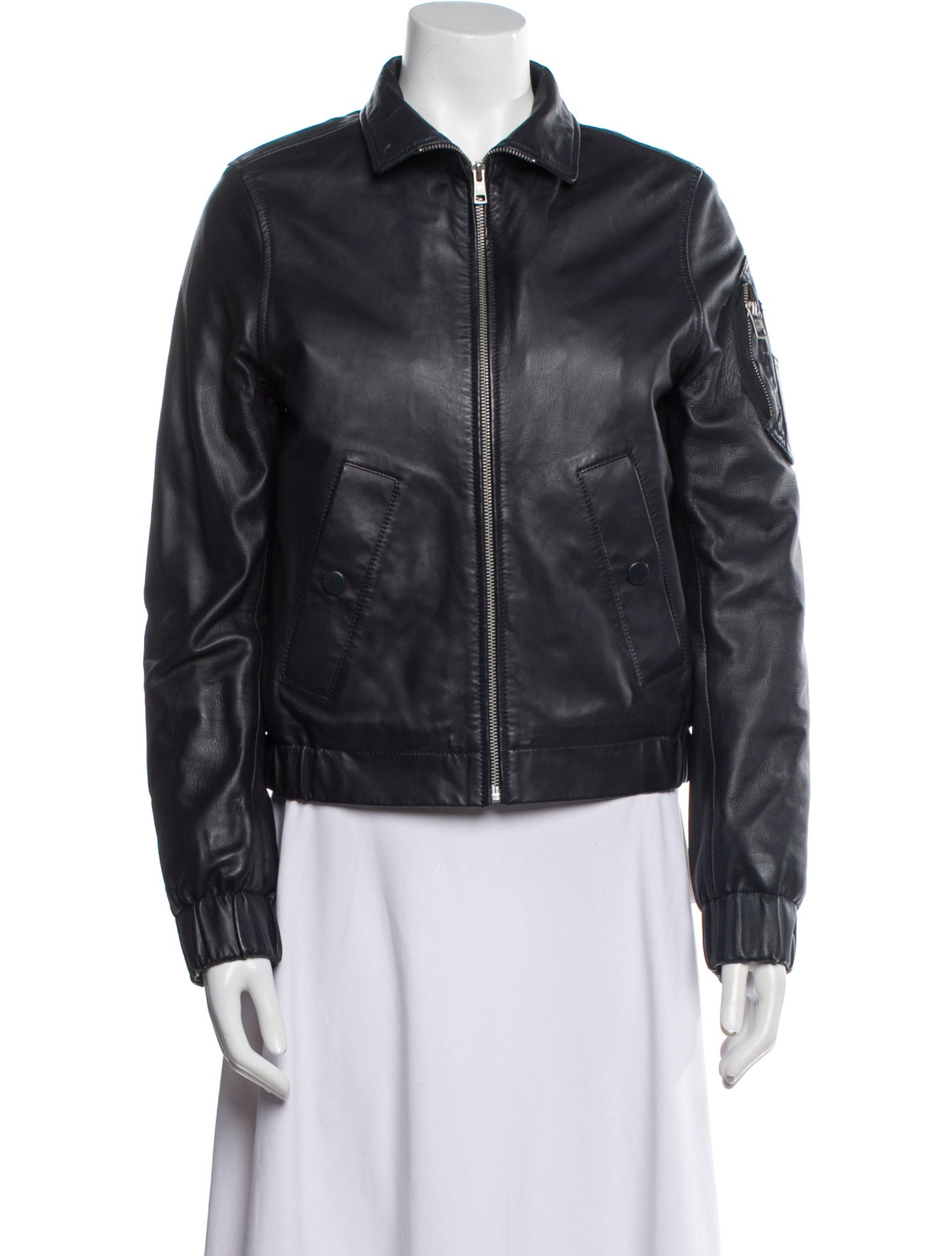 See by Chloé Leather Bomber Jacket