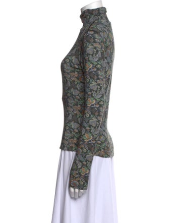 See by Chloé Floral Print Turtleneck Top
