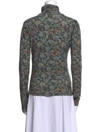 See by Chloé Floral Print Turtleneck Top