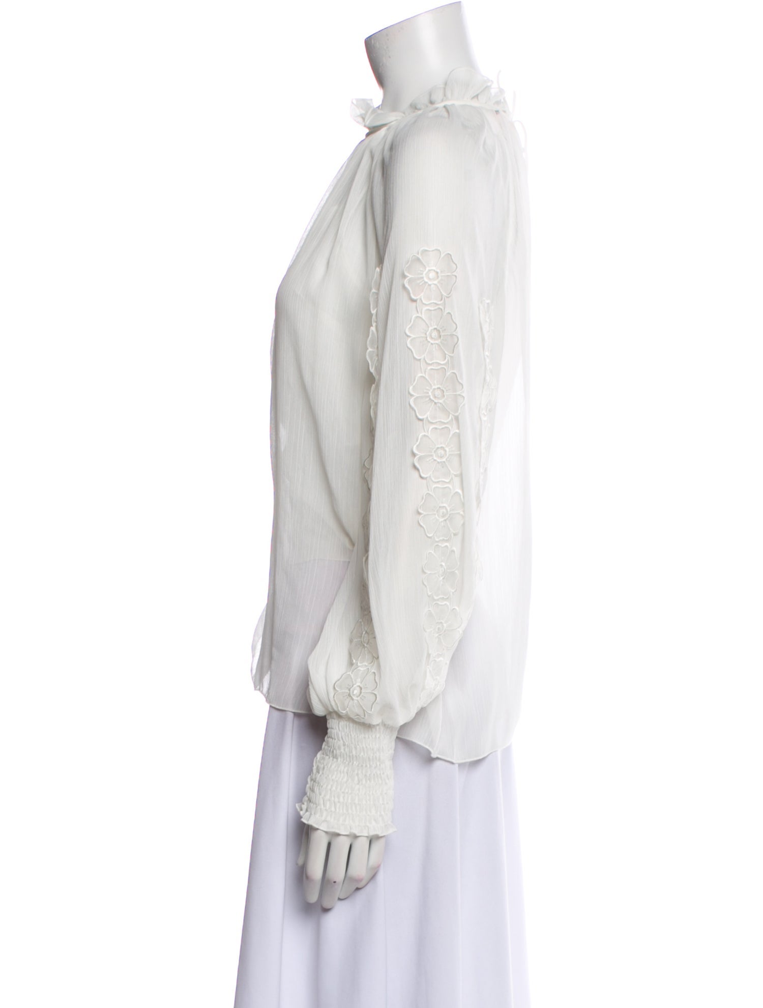 See by Chloé Mock Neck Long Sleeve Blouse