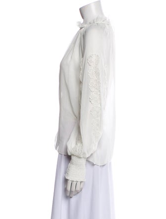 See by Chloé Mock Neck Long Sleeve Blouse