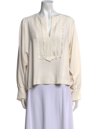 See by Chloé V-Neck Long Sleeve Blouse