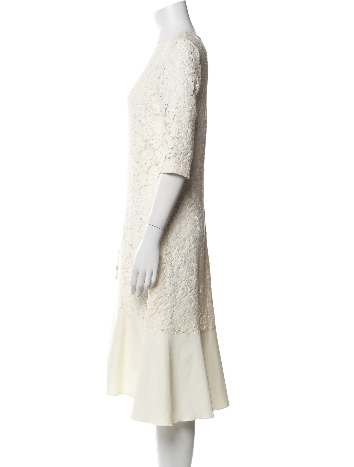 See by Chloé Scoop Neck Midi Length Dress