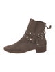 See by Chloé Suede Studded Accents Moto Boots