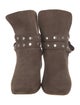 See by Chloé Suede Studded Accents Moto Boots