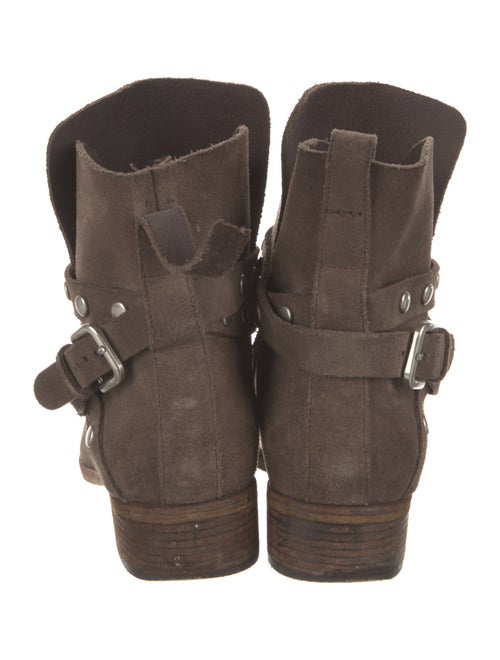 See by Chloé Suede Studded Accents Moto Boots