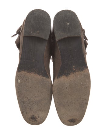 See by Chloé Suede Studded Accents Moto Boots