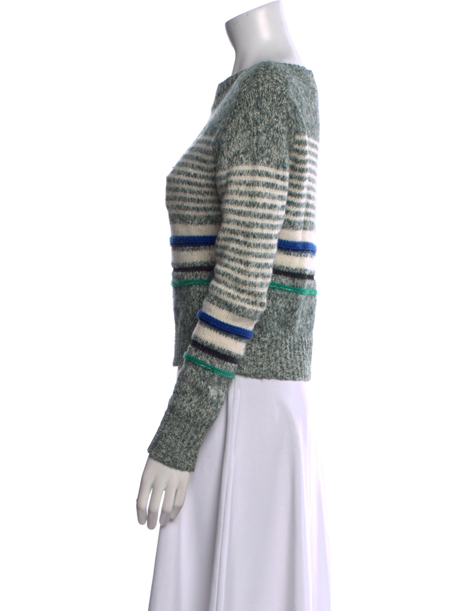 See by Chloé Striped Bateau Neckline Sweater