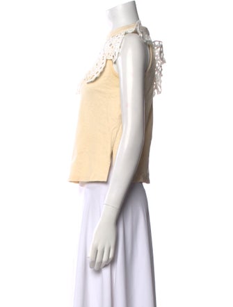 See by Chloé Crew Neck Sleeveless Crop Top