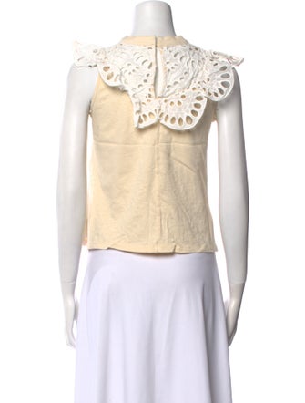 See by Chloé Crew Neck Sleeveless Crop Top