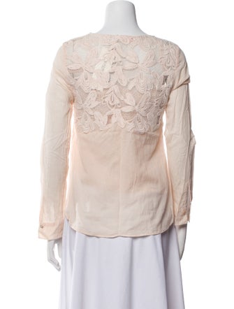 See by Chloé Bateau Neckline Long Sleeve Blouse