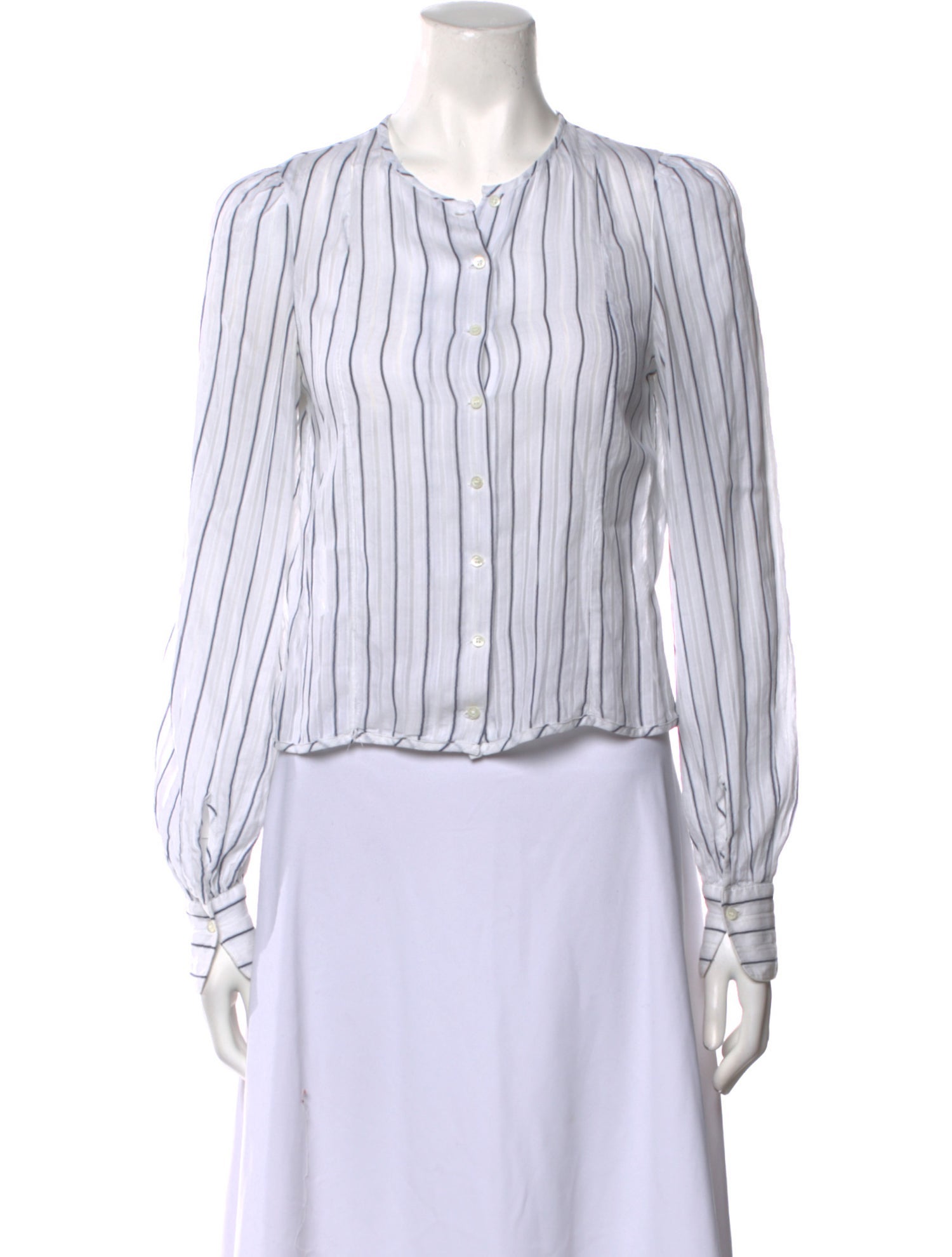 See by Chloé Striped Crew Neck Crop Top