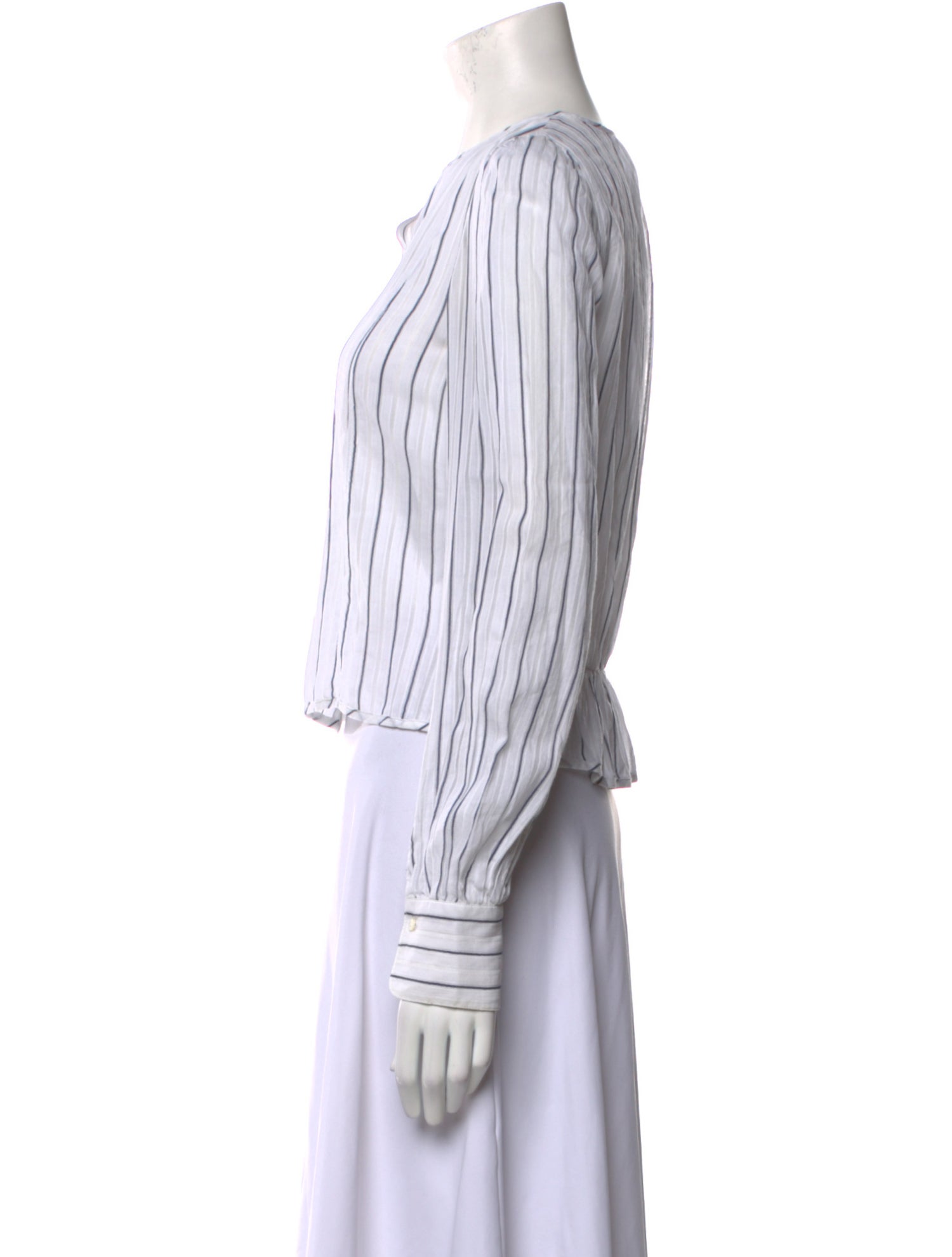 See by Chloé Striped Crew Neck Crop Top