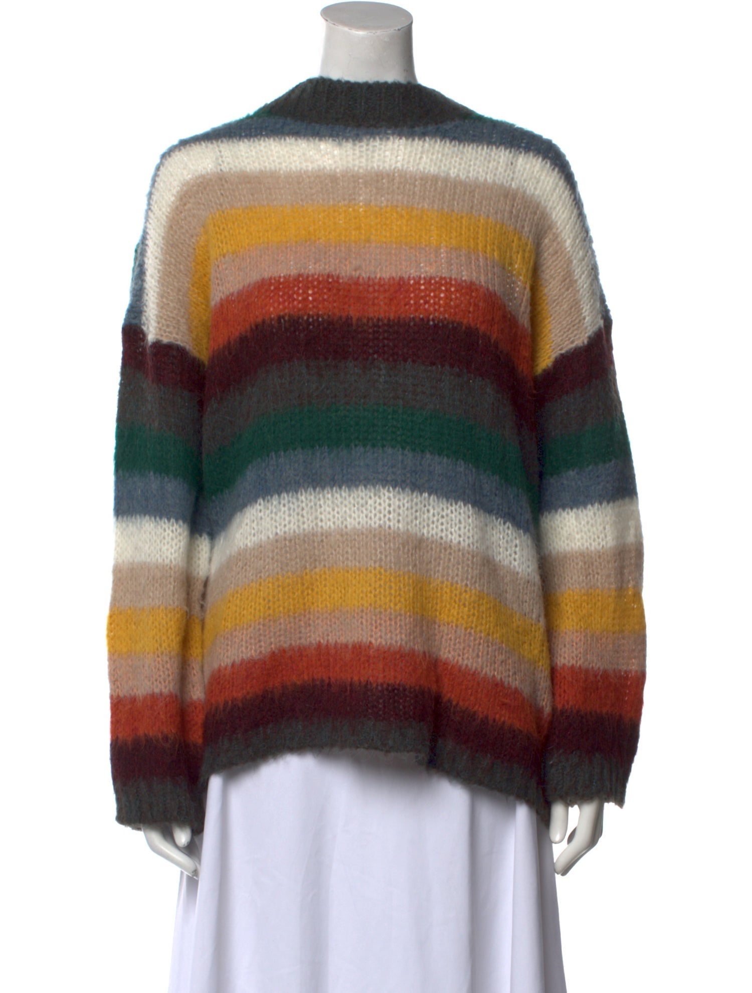 See by Chloé Striped Mock Neck Sweater