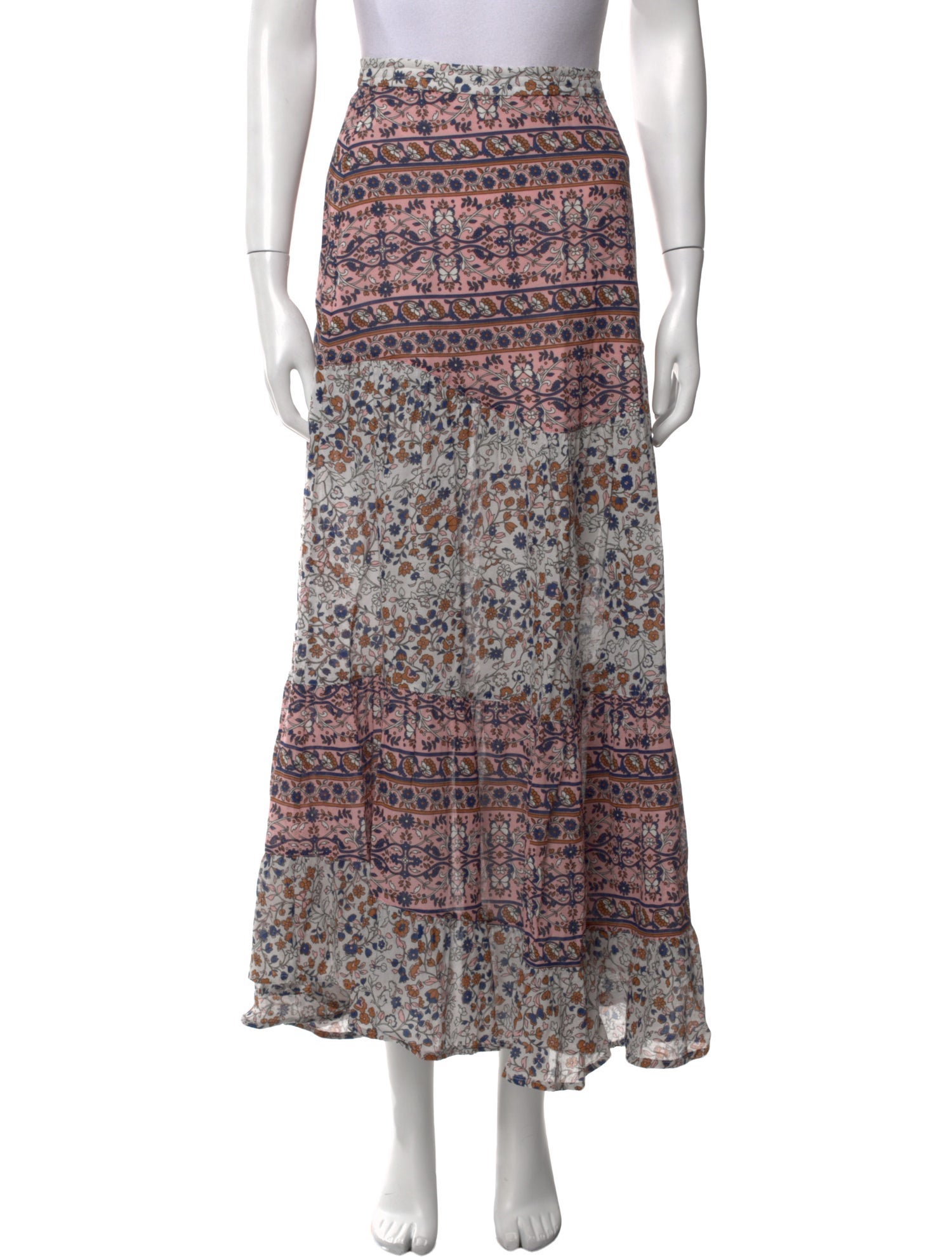 See by Chloé Floral Print Midi Length Skirt