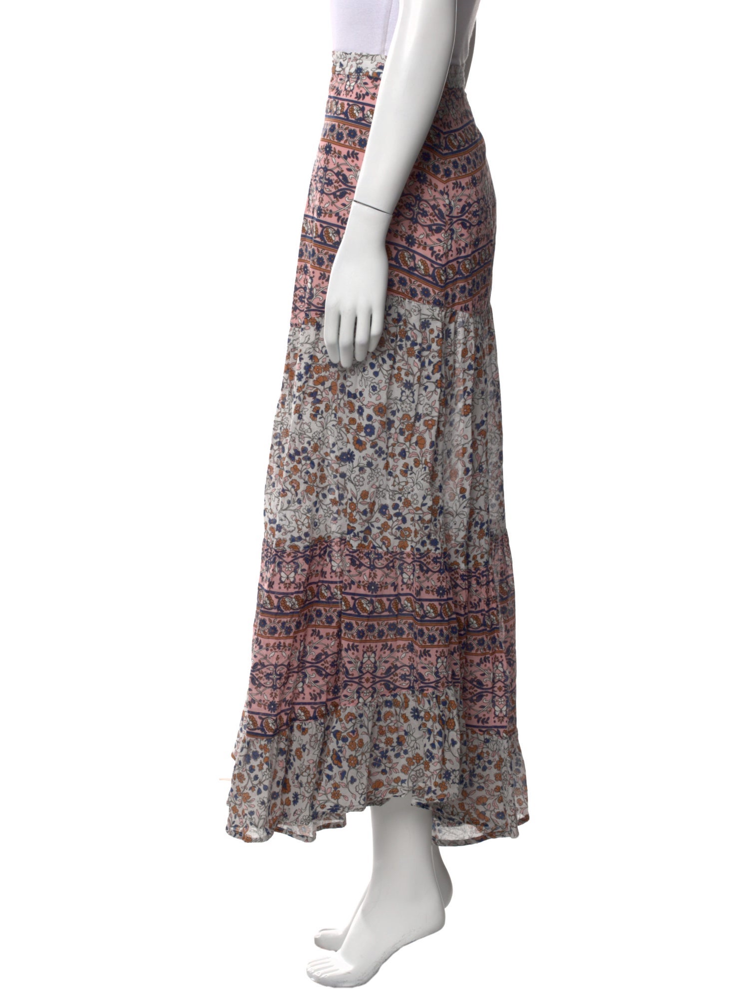 See by Chloé Floral Print Midi Length Skirt