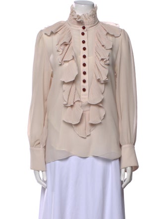 See by Chloé Mock Neck Long Sleeve Blouse