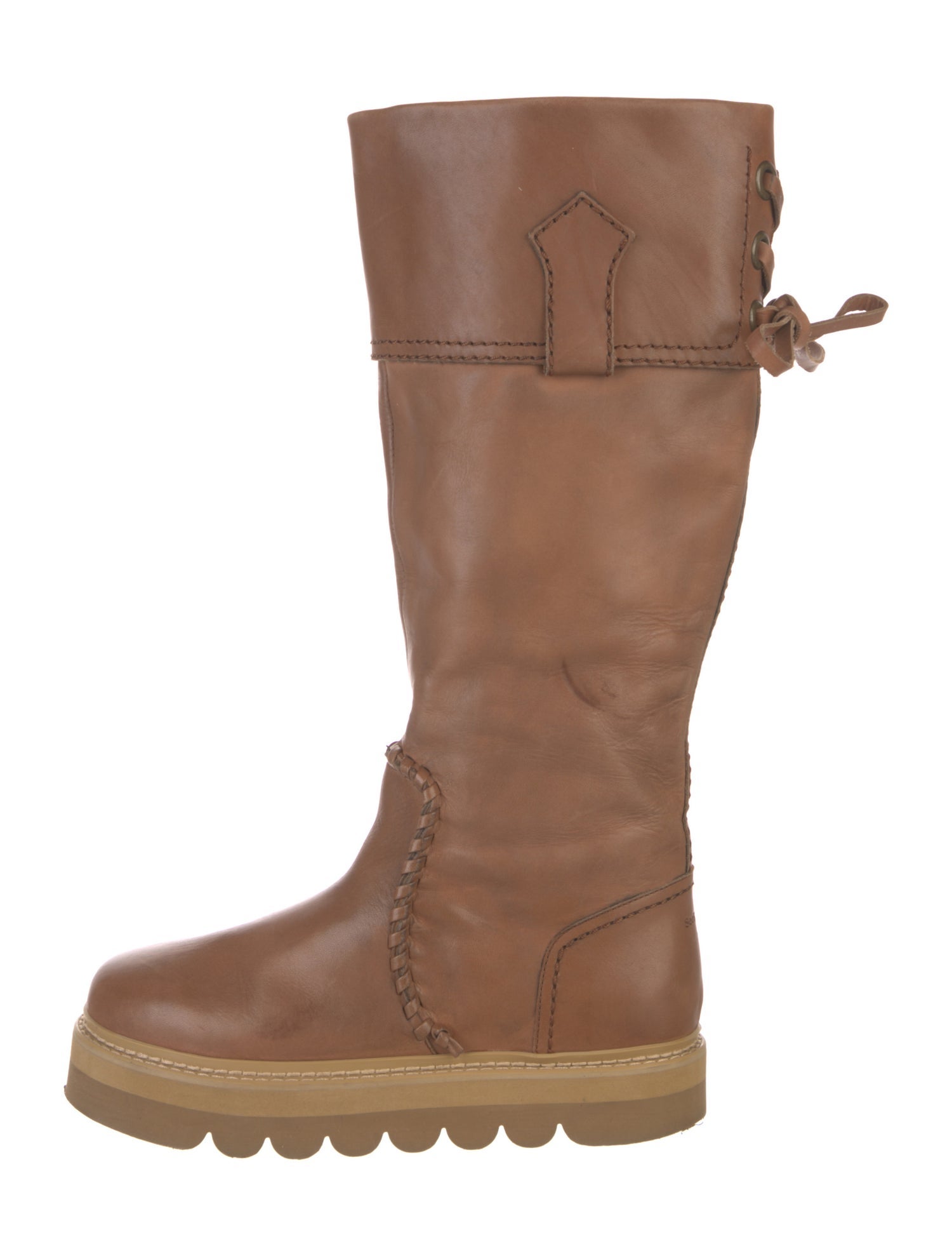 See by Chloé Leather Lace-Up Boots