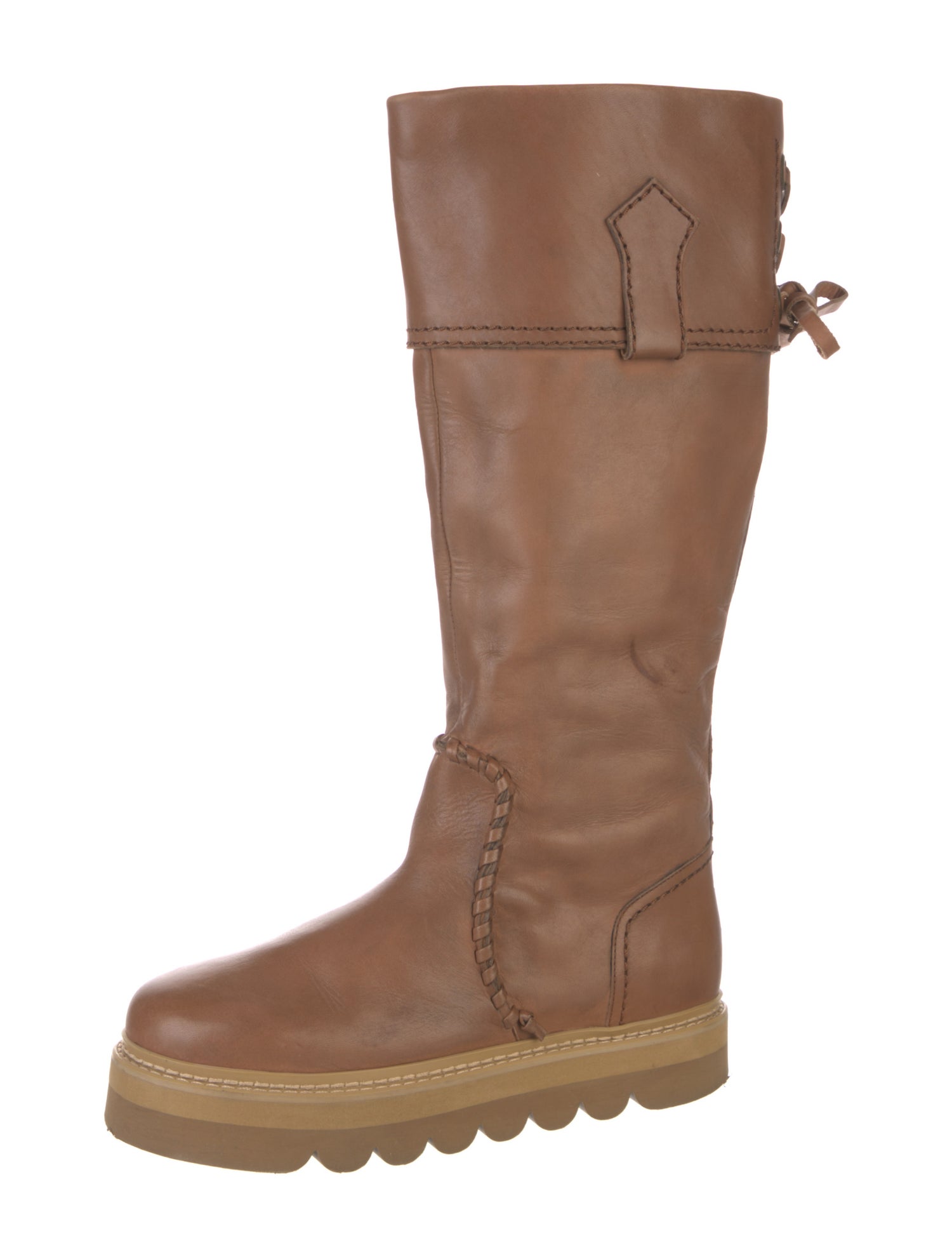 See by Chloé Leather Lace-Up Boots