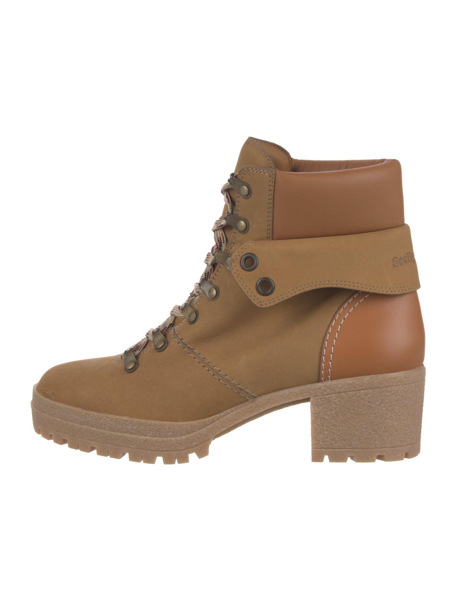 See by Chloé Leather Combat Boots