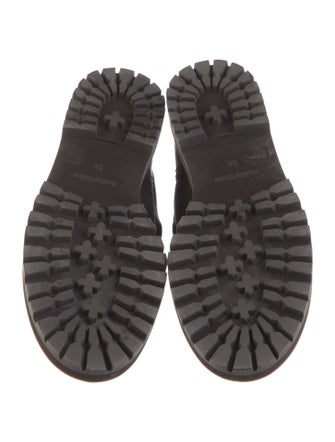 See by Chloé Suede Colorblock Pattern Combat Boots