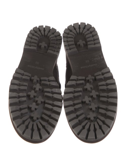 See by Chloé Suede Colorblock Pattern Combat Boots