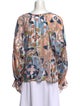 See by Chloé Printed Bateau Neckline Blouse