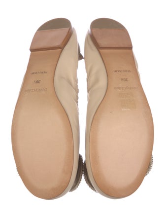 See by Chloé Leather Chain-Link Accents Ballet Flats