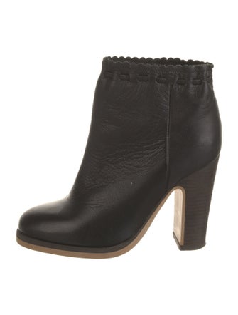 See by Chloé Leather Scalloped Accent Boots