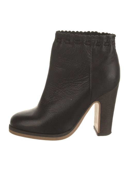 See by Chloé Leather Scalloped Accent Boots