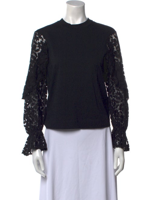 See by Chloé Lace Pattern Crew Neck Blouse