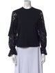 See by Chloé Lace Pattern Crew Neck Blouse