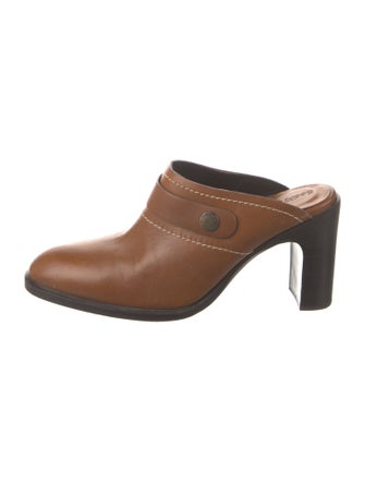 See by Chloé Leather Colorblock Pattern Mules