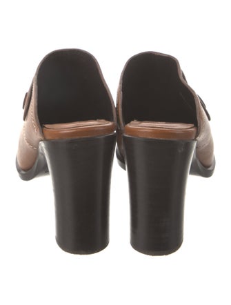See by Chloé Leather Colorblock Pattern Mules