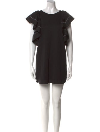 See by Chloé Bateau Neckline Mini Dress