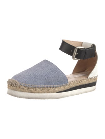 See by Chloé Suede Leather Trim Embellishment Espadrilles