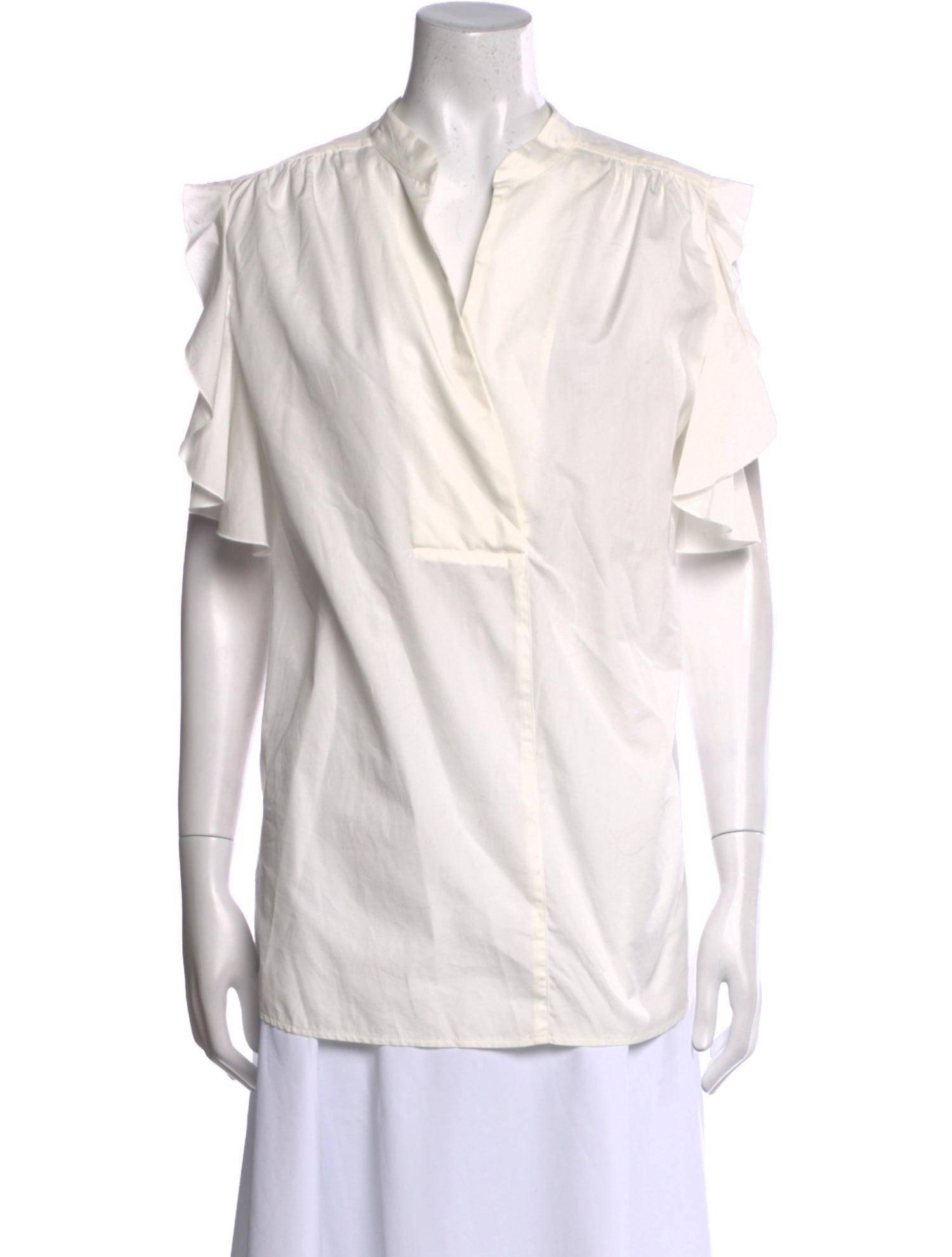 See by Chloé V-Neck Short Sleeve Blouse