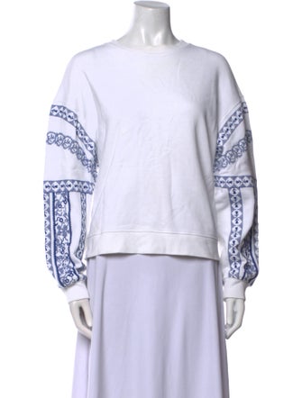 See by Chloé Graphic Print Scoop Neck Sweatshirt