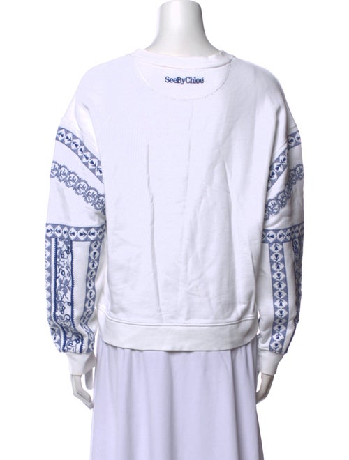 See by Chloé Graphic Print Scoop Neck Sweatshirt