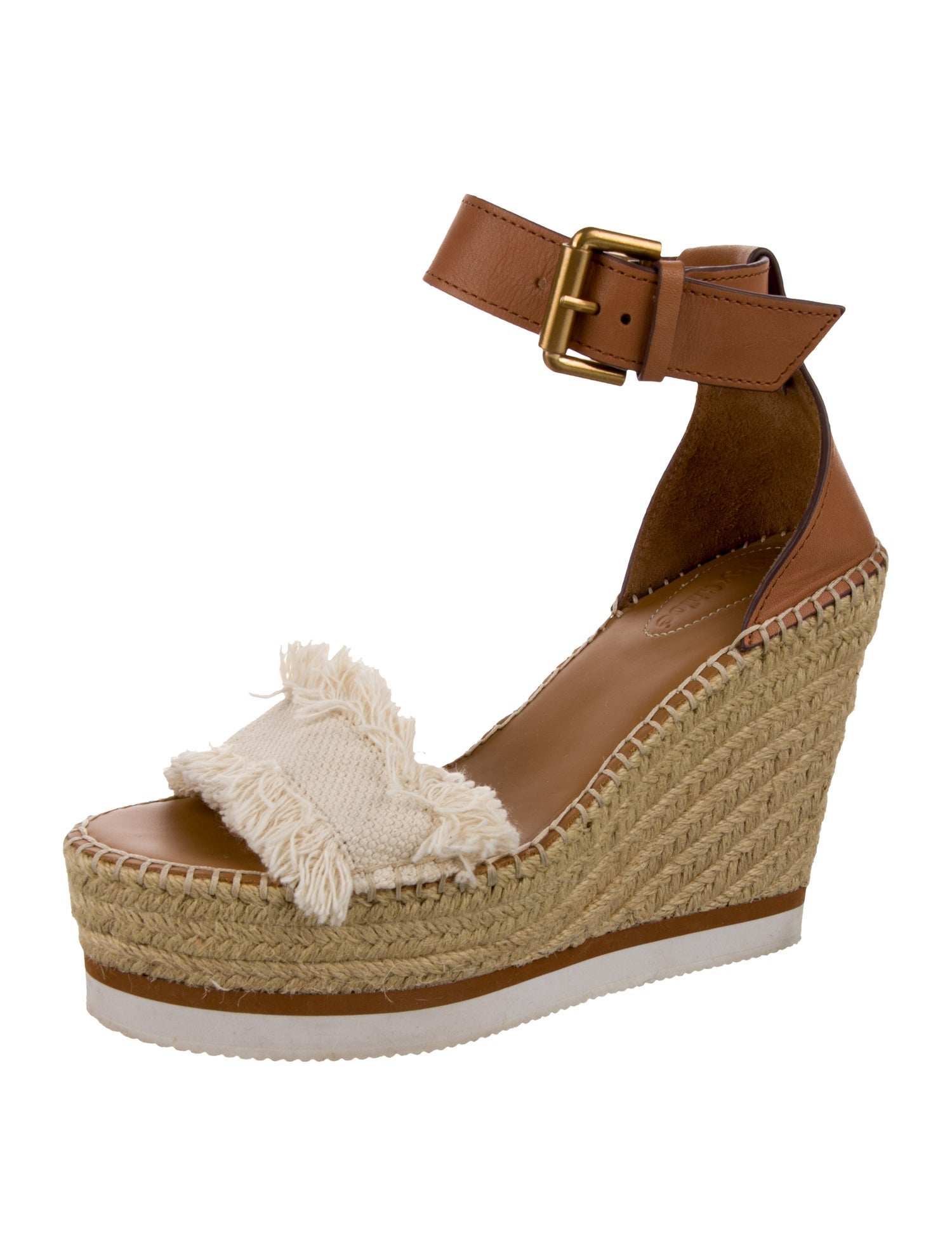 See by Chloé Leather Braided Accents Espadrilles
