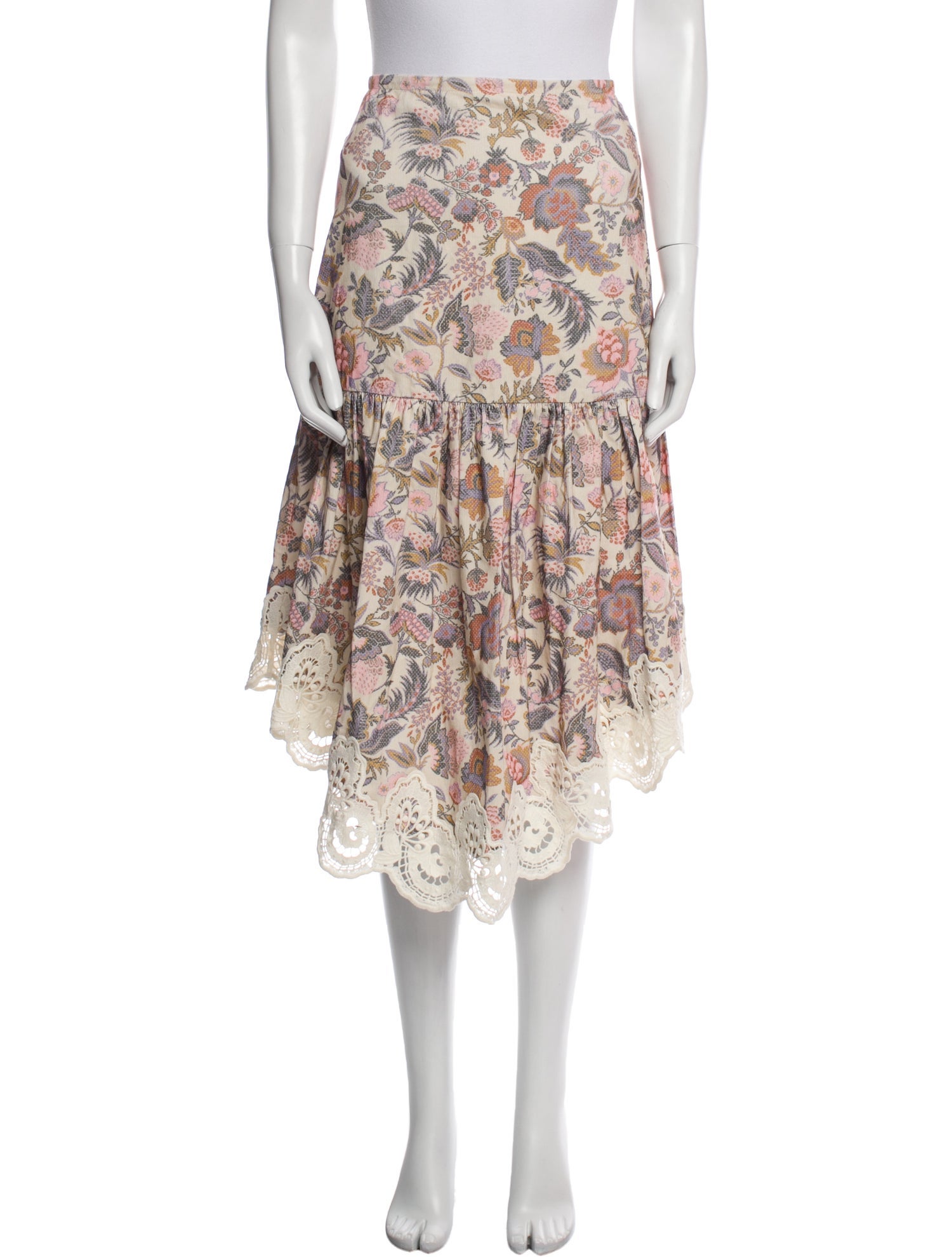 See by Chloé Printed Midi Length Skirt