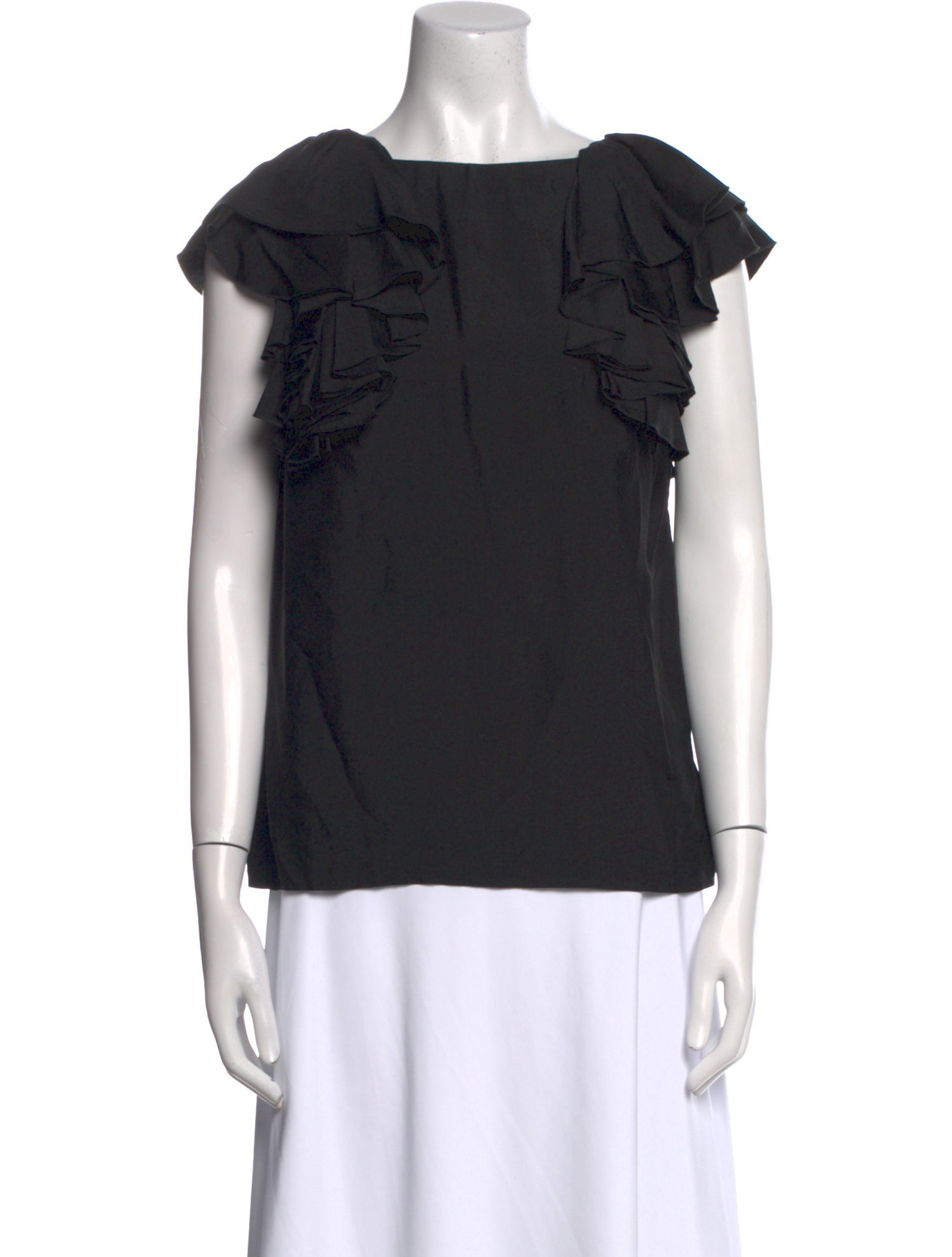 See by Chloé Bateau Neckline Short Sleeve Blouse