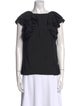 See by Chloé Bateau Neckline Short Sleeve Blouse